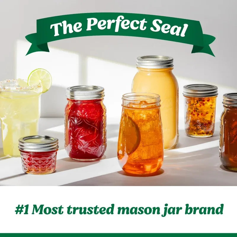 Regular Mouth Mason Jars With Lids And Rings Pack Of Twelve