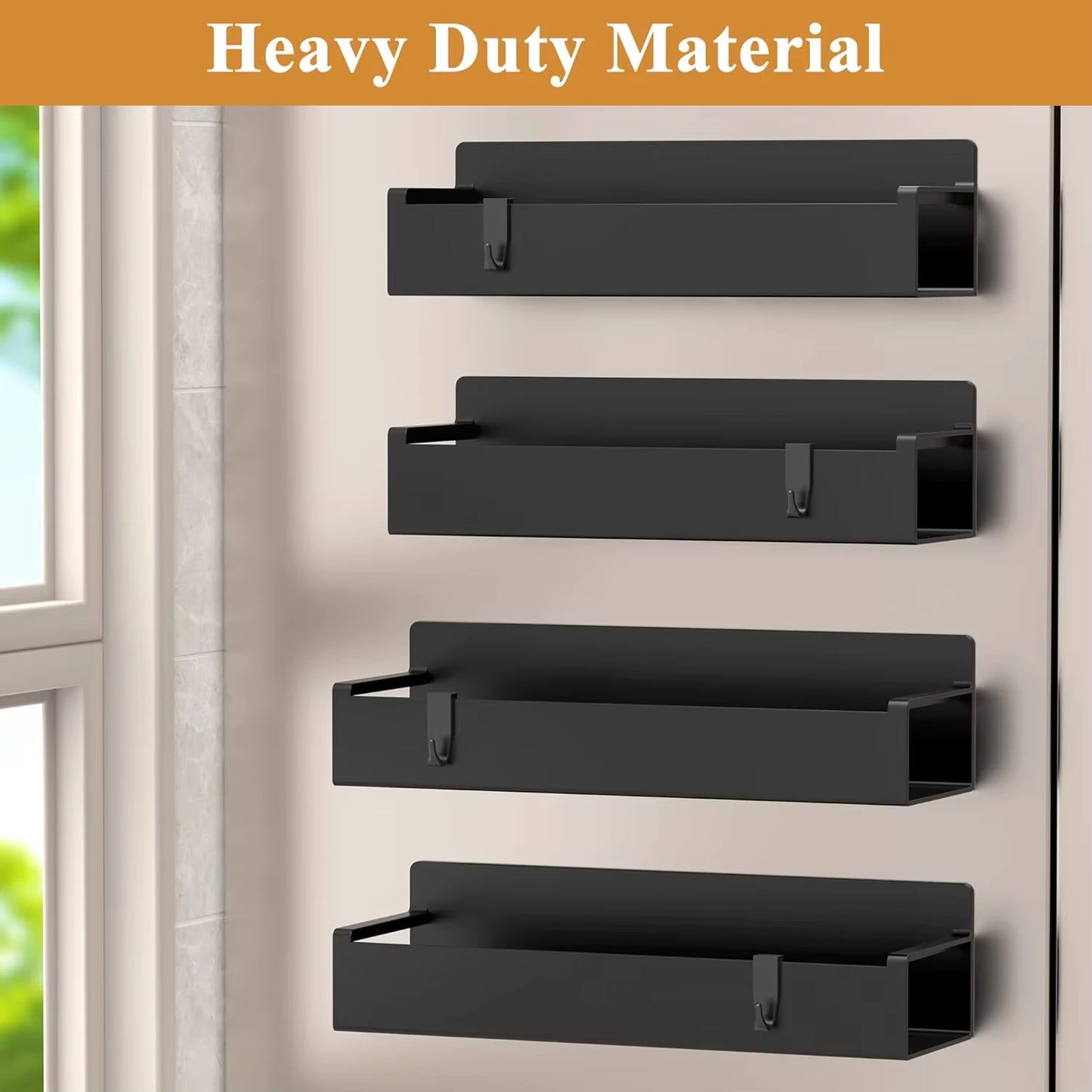 Magnetic Spice Rack Organizer For Refrigerator And Oven