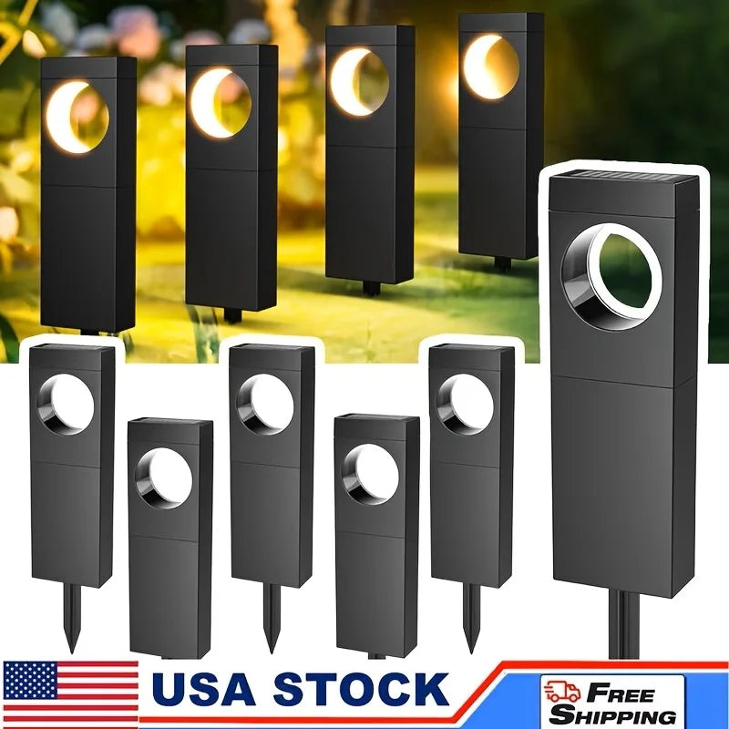 Solar Pathway Lights Outdoor Waterproof LED Garden Auto On Off