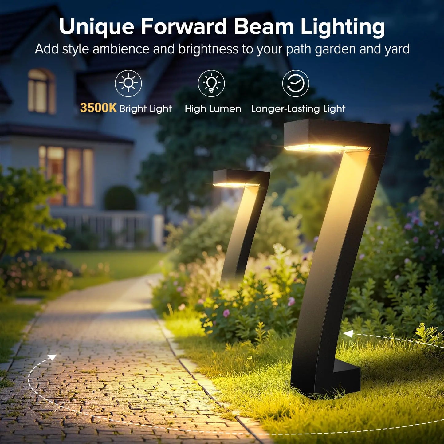Led Solar Pathway Lights Outdoor IP65 Waterproof Garden Yard Driveway