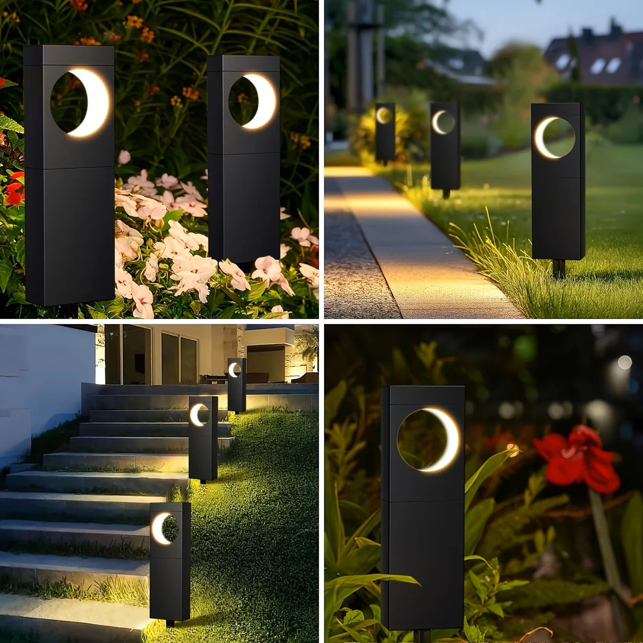 Solar Pathway Lights Outdoor Waterproof LED Garden Auto On Off