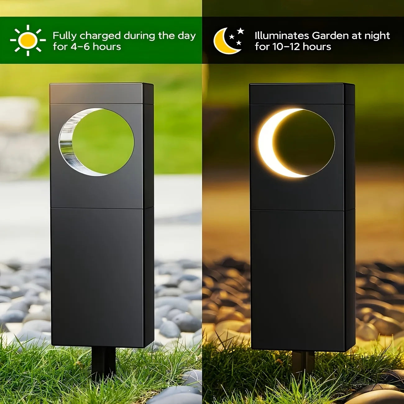 Solar Pathway Lights Outdoor Waterproof LED Garden Auto On Off