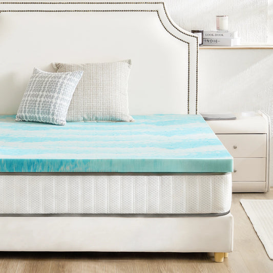 JHK Memory Foam Mattress Topper Gel Cooling Soft Breathable