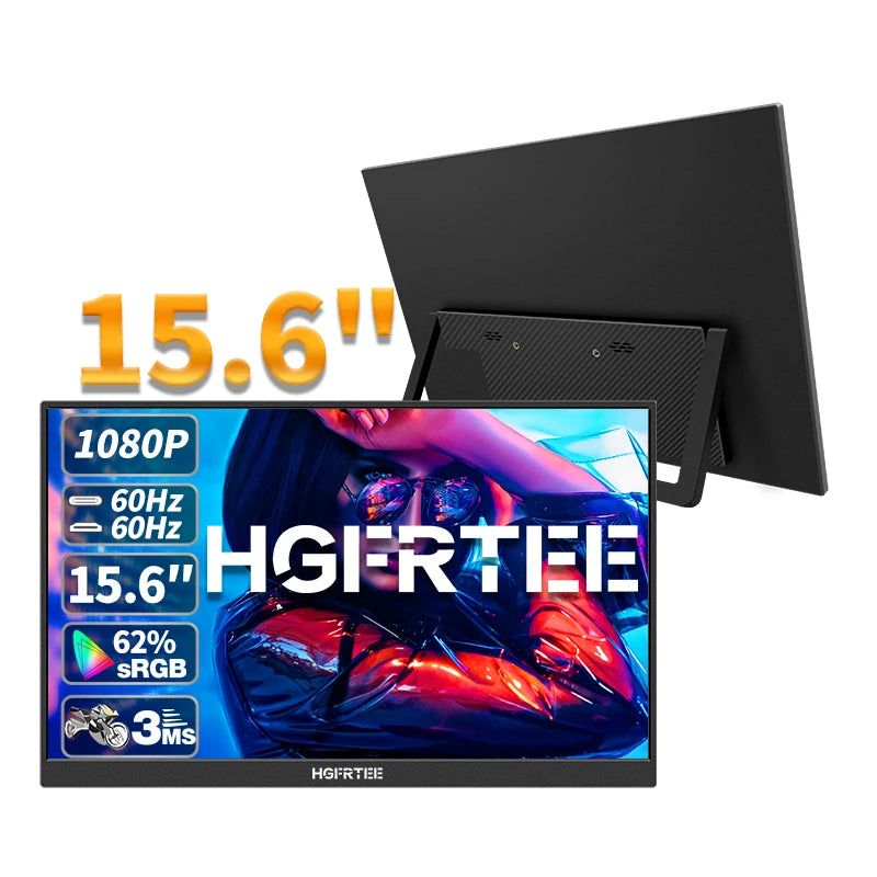 HGFRTEE Portable Monitor FHD IPS External Display for Laptops