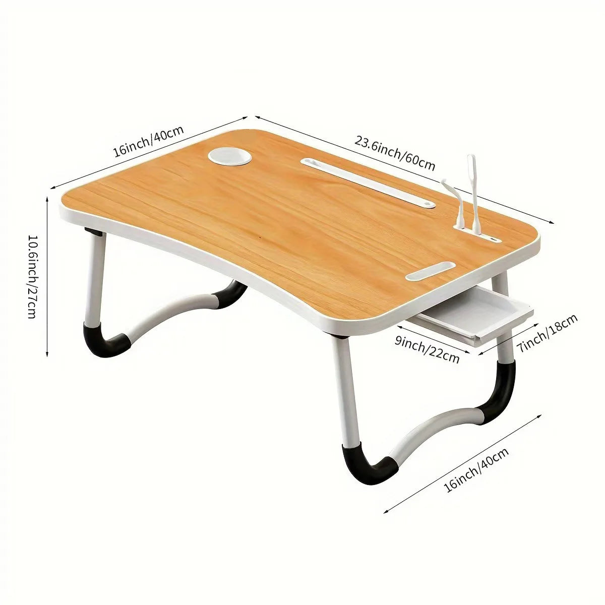COBASPORT Portable Laptop Desk With USB Light And Fan