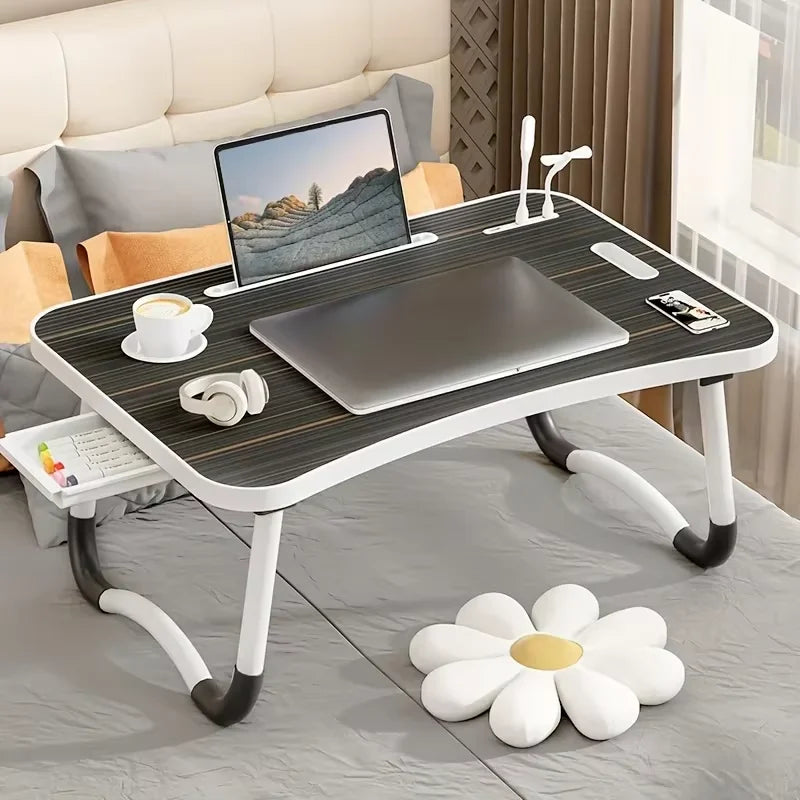 COBASPORT Portable Laptop Desk With USB Light And Fan