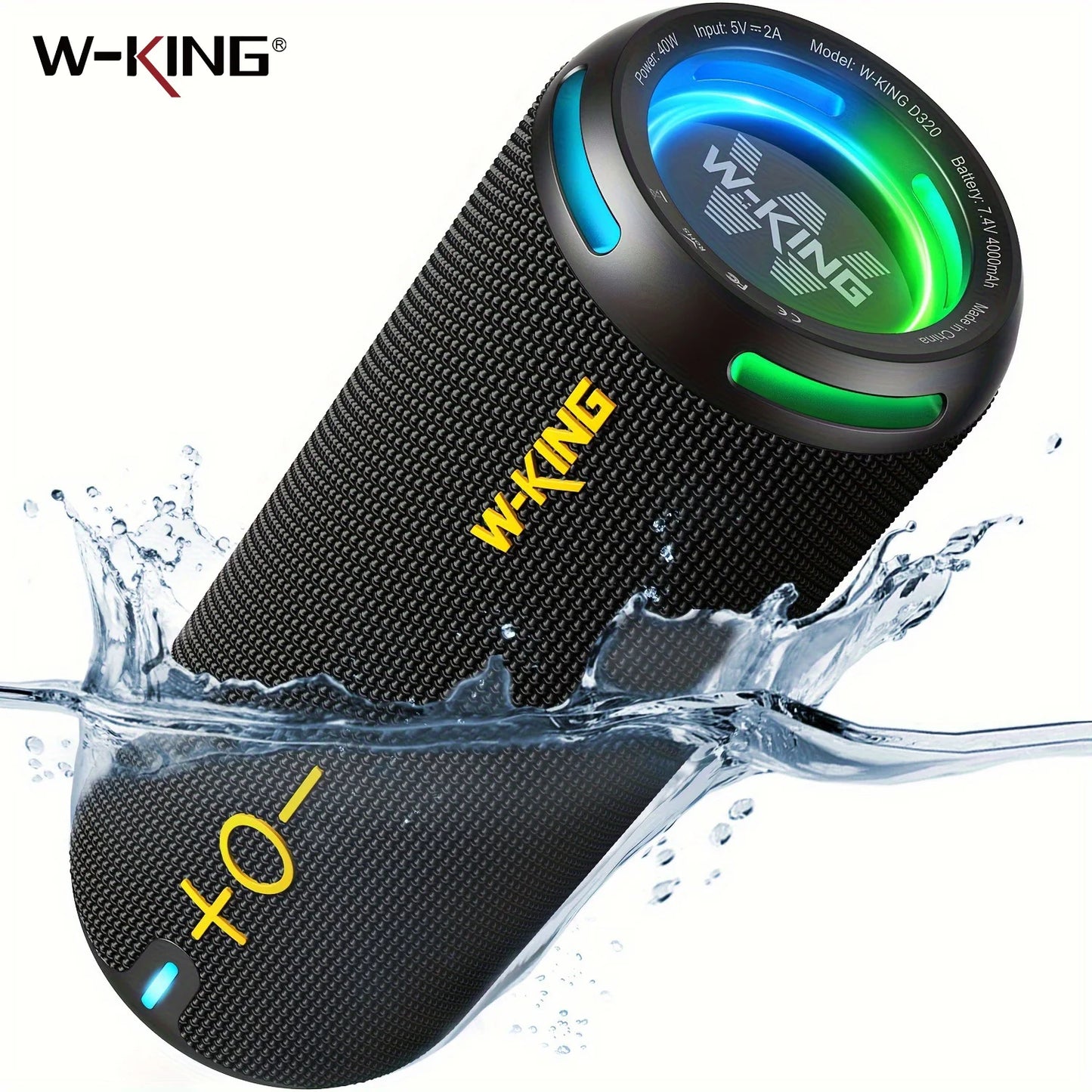 W-King D320 40W Portable Speaker IP67 Waterproof Bluetooth