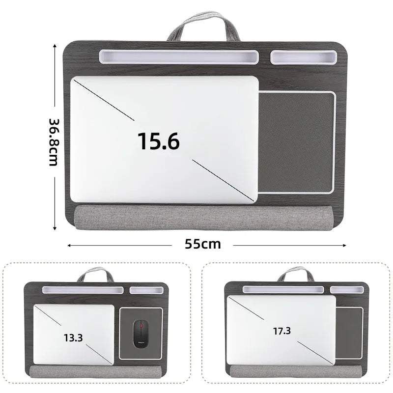 MUMUCC Laptop Desk With Anti Slip And Embedded Mouse Pad