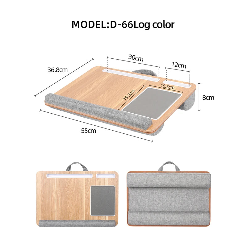 MUMUCC Laptop Desk With Anti Slip And Embedded Mouse Pad