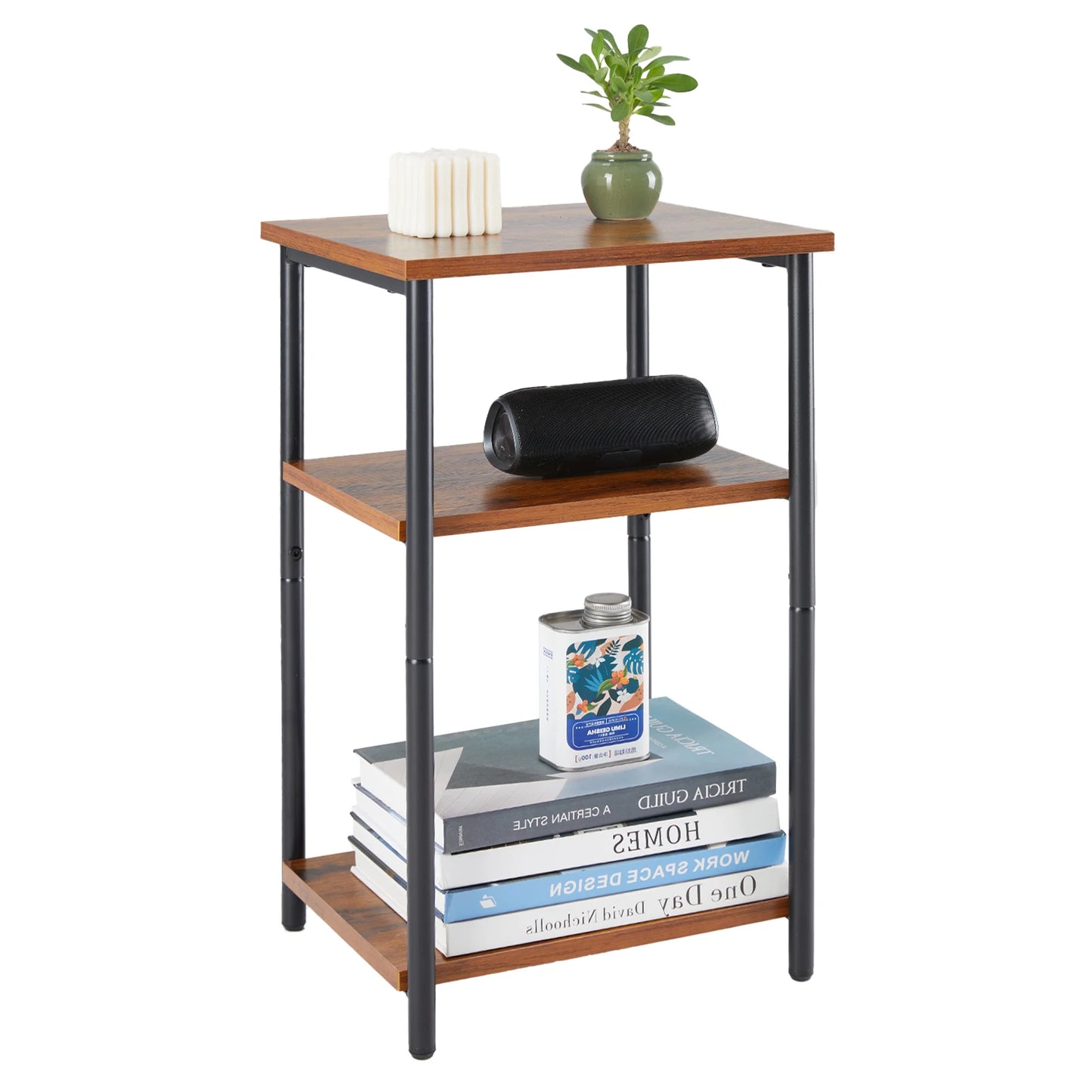 JHK 2 To 3 Tier End Table Side Tables With Adjustable Feet