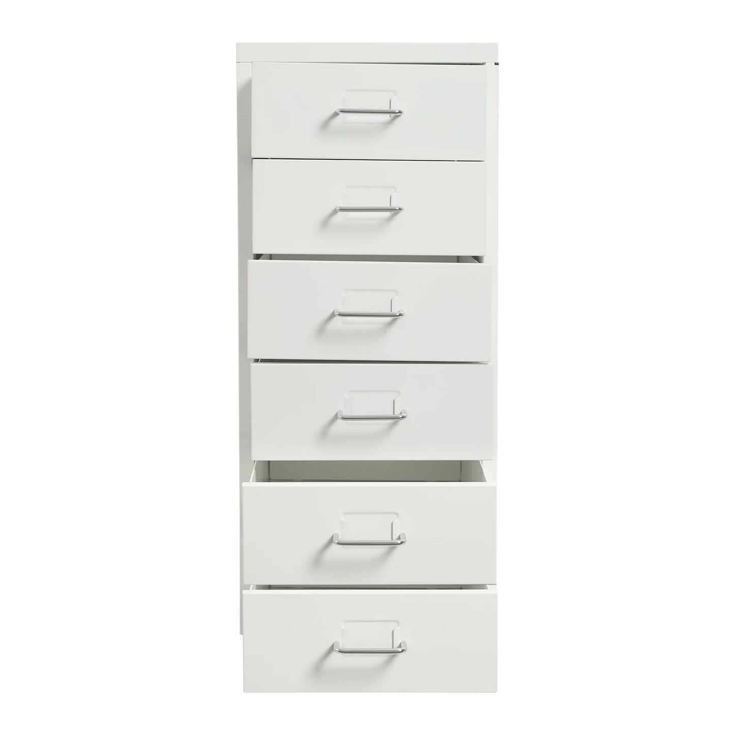 Six Drawer File Cabinet With Lock And Wheels For Office
