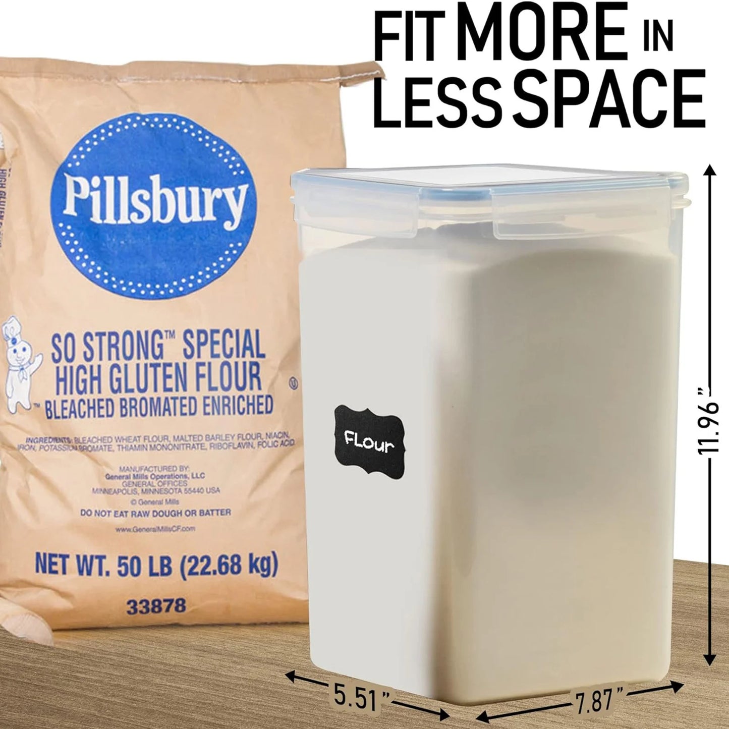 Airtight Food Storage Containers 2 Pack Pantry Organization Flour Sugar