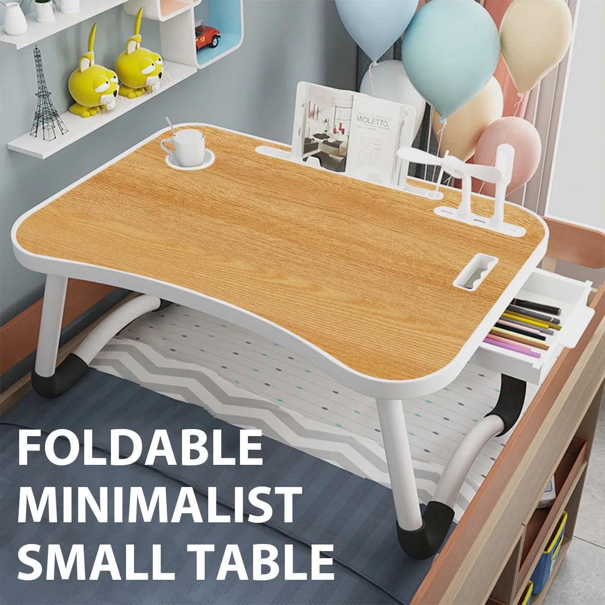 COBASPORT Portable Laptop Desk With USB Light And Fan