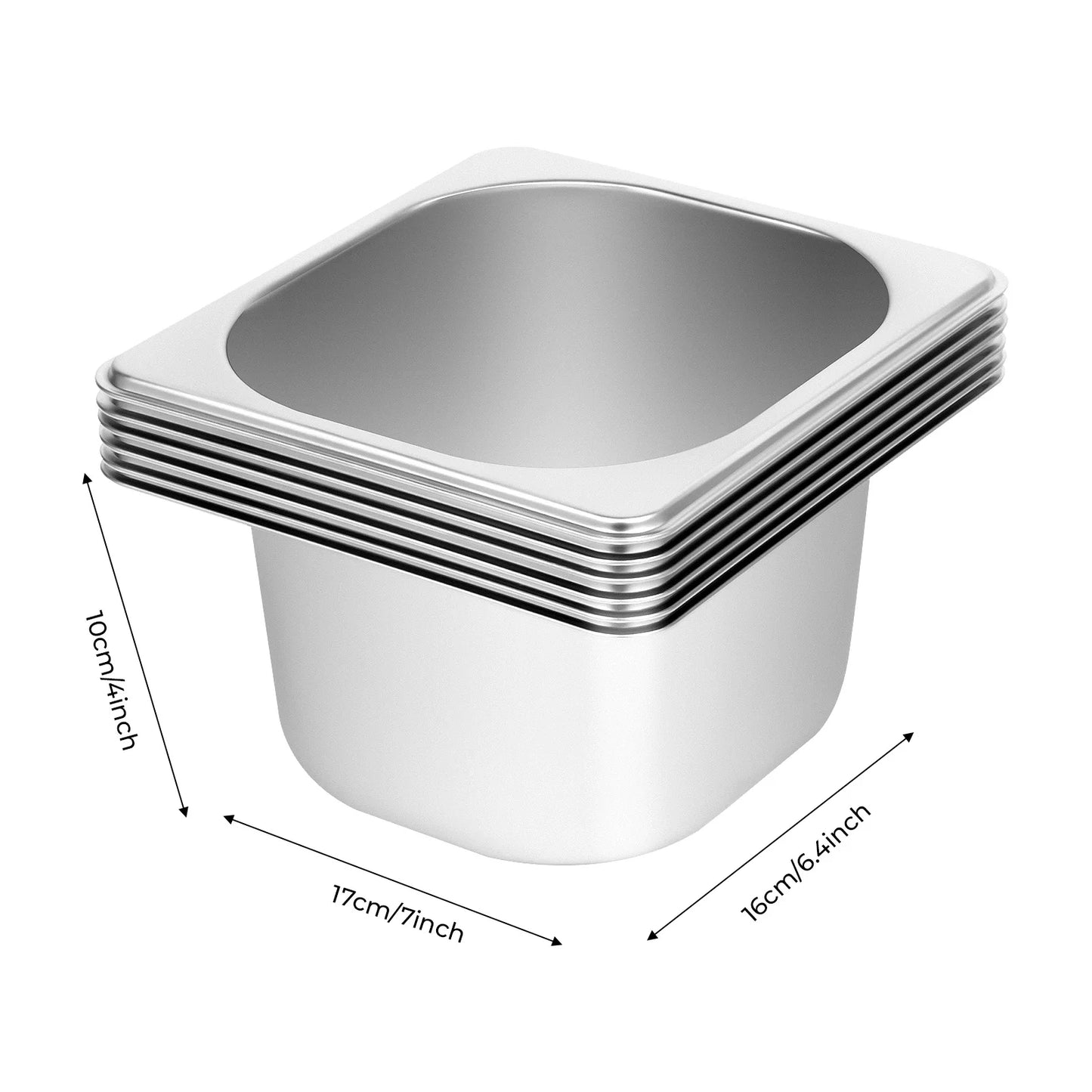 Bymaocar Six Pans Countertop Condiment Dispenser Salad Dressing Tray