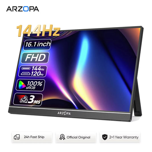 Arzopa Portable Gaming Monitor 144Hz 1080p Switch PS5 Xbox